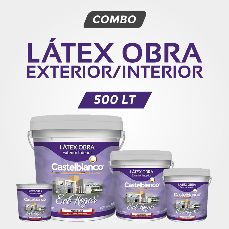 Combo Látex Obra Exterior/Interior 500LT